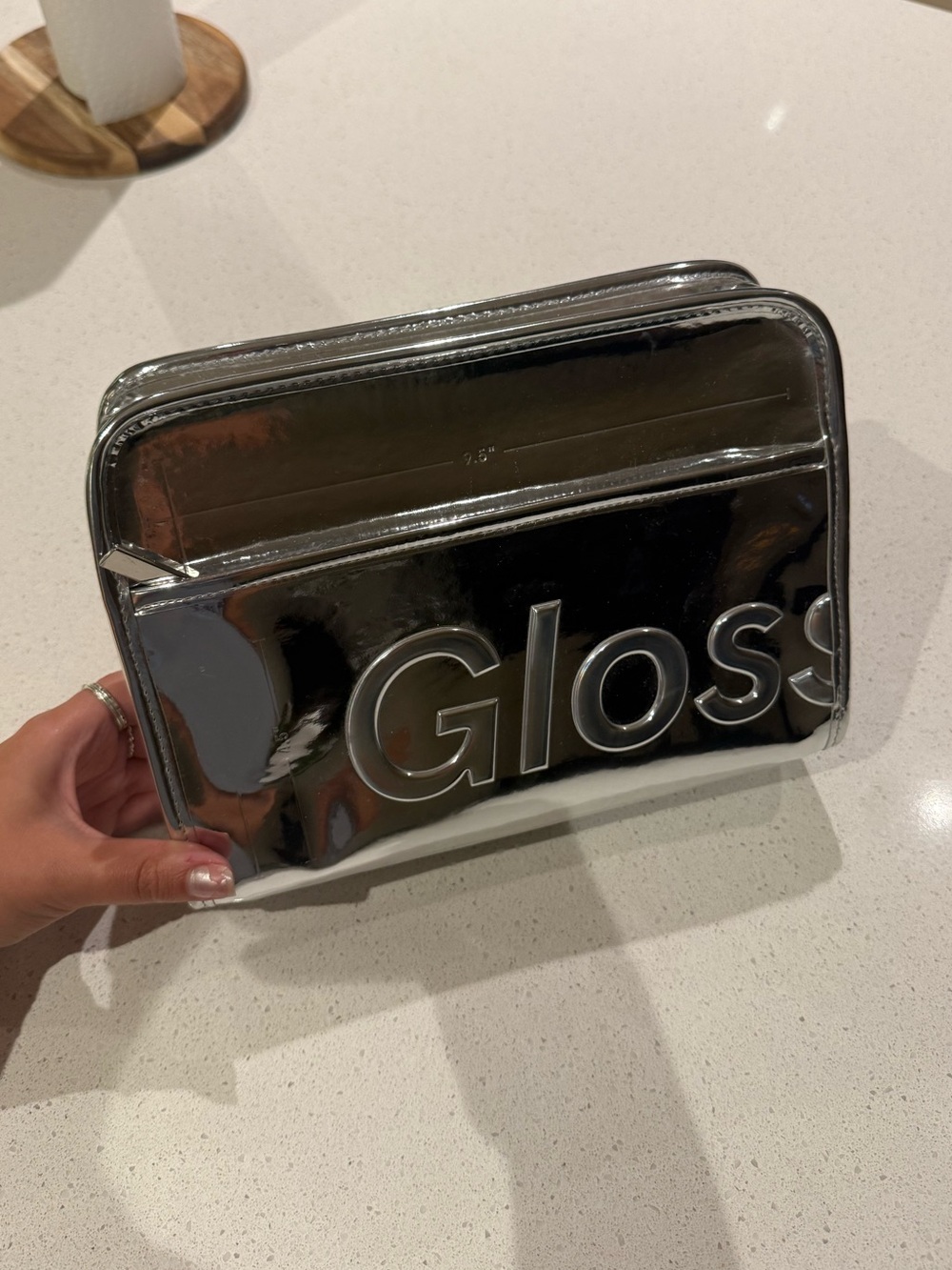 Limited Edition Glossier Chrome Silver Makeup Bag